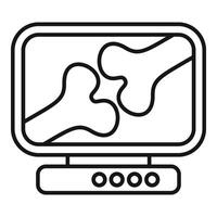 Clinic machine image icon outline vector. Xray examination vector