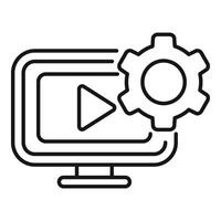 Video game ram icon outline vector. Mobile machine tech vector