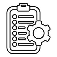 Clipboard random access icon outline vector. Ram lens memory vector