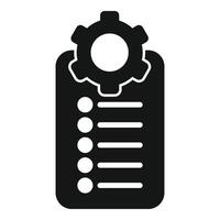 Access gear overview icon simple vector. Cooperation machine vector