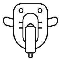 Oxygen concentrator mask icon outline vector. Air cannula vector