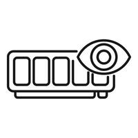 Memory module tech icon outline vector. Mobile system vector