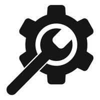 Cog key power source icon simple vector. Specification module vector