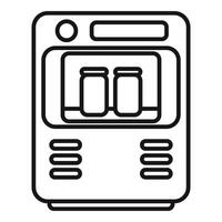 Control oxygen device icon outline vector. Treatment aid doctor vector