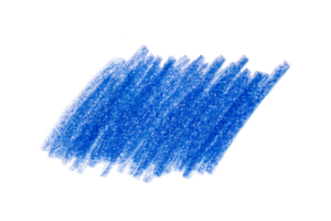 Blue doodle drawn with crayon pencil on transparent background png