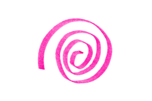 Pink doodle drawn with marker on transparent background png