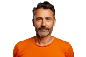 AI generated Middle aged man isolated on transparent background png