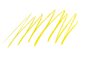 Yellow doodle drawn with crayon pencil on transparent background png