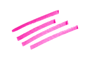 Pink strokes drawn with marker on transparent background png