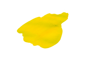 Yellow stroke drawn with marker on transparent background png