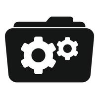 Folder machine tech icon simple vector. Camera power source vector