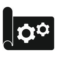 Solitary tech cog icon simple vector. Device capacity vector