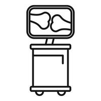 Bone Xray image icon outline vector. Client facility vector