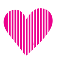 AI generated heart shape icon sign symbol element to decoration png file transparent. Hand draw pink heart line doodle style