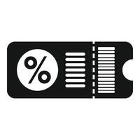 Sale percent card icon simple vector. Price sale tag vector