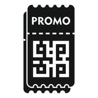 promoción qr código icono sencillo vector. paquete reembolso social vector