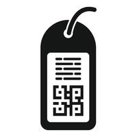 descuento qr código icono sencillo vector. promoción por ciento vector