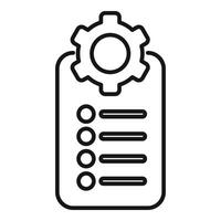 Access gear overview icon outline vector. Cooperation machine vector