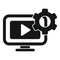 Video game ram icon simple vector. Mobile machine tech vector