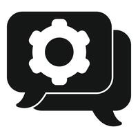 Chat tech overview icon simple vector. Cooperation machine vector