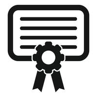 Diploma tech memory icon simple vector. Function data vector