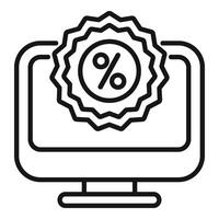 Sale package offer icon outline vector. Business shop vector