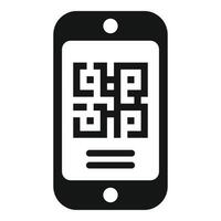 Scan phone qr code icon simple vector. Elegant card promo vector