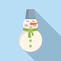 Frozen snowman icon flat vector. Character costume vector