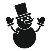 Water frozen snowman icon simple vector. Scarf winter vector