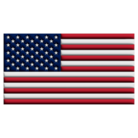 USA flag wavy clip art for 4th of July holiday independence day holiday in USA. National flag of United States on png transparency