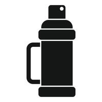 Ice fishing thermos bottle icon simple vector. Camping sport vector