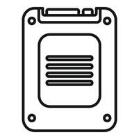 Storage shutter usb icon outline vector. MB archive tb vector