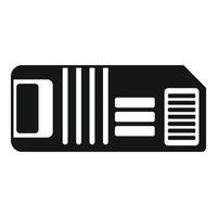 Speed gigabyte memory icon simple vector. Solid focus state vector