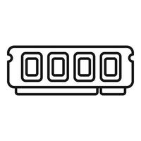 Memory board icon outline vector. Solid digital storage vector