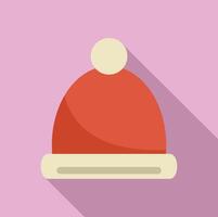 Winter hat icon flat vector. Season sport outdoor vector