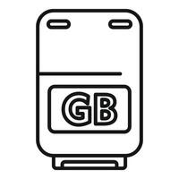 SSD gb solid shutter icon outline vector. Machine server vector