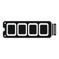 Fast ssd memory board icon simple vector. Archive usb vector