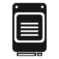 Data memory solid icon simple vector. MB archive vector