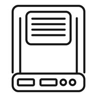 Data memory board icon outline vector. Storage solid usb vector