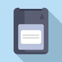 Data solid center icon flat vector. Disk device vector