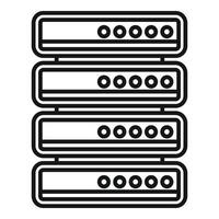 Server data equipment icon outline vector. Computer storage vector