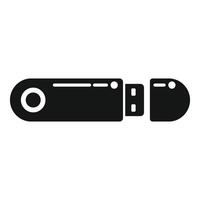 Best usb flash device icon simple vector. Focus machine storage vector