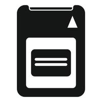 Data solid center icon simple vector. Disk device vector