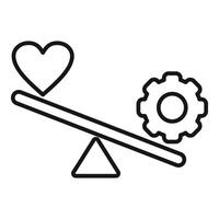 Thinking balance bar icon outline vector. Critical reason vector