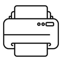 Ink office printer icon outline vector. Computing machine vector