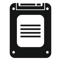 Storage shutter usb icon simple vector. MB archive tb vector