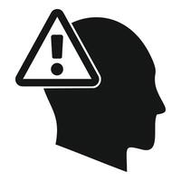 Person critical thinking icon simple vector. Concentration process vector