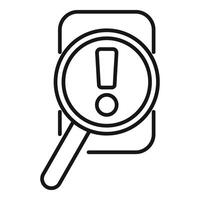 Search critical thinking icon outline vector. Head reason vector