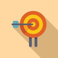 Shot work target icon flat vector. Breath worker attitude vector