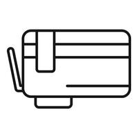 Ink cartridge icon outline vector. Printer colored equipment vector